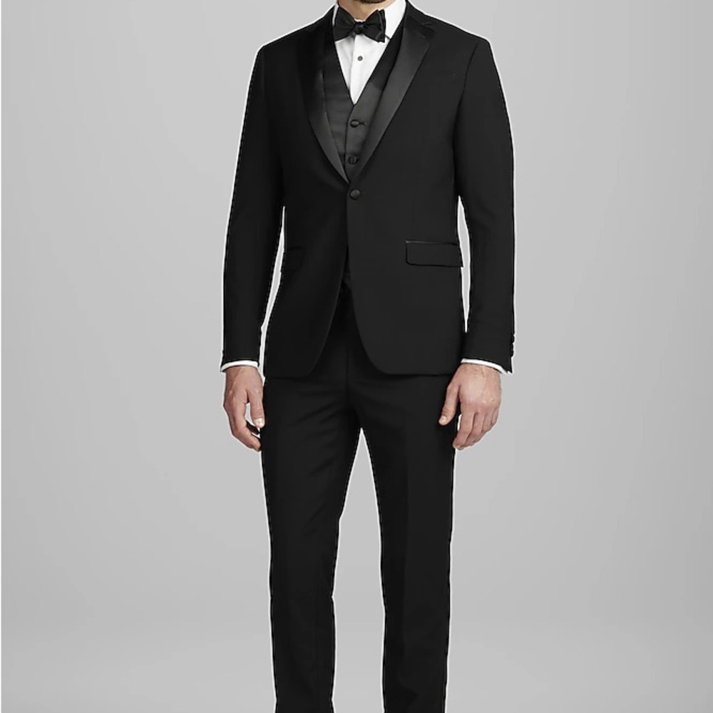 Jos. A. Bank Wool Tuxedo Suit jacket Satin Detail groom 
Wedding Size 39R
